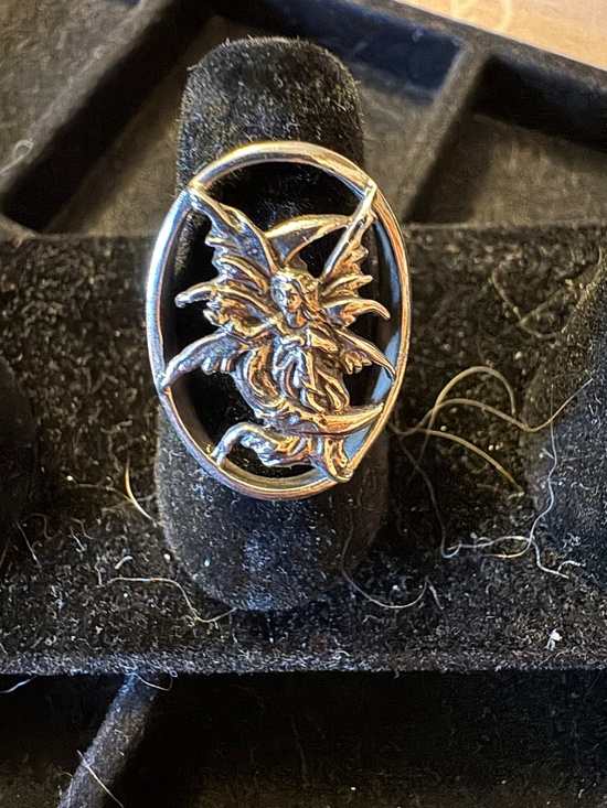 Amy Brown Jewelry - Fairy Ring Amy Brown Sterling Silver Moon Size 6